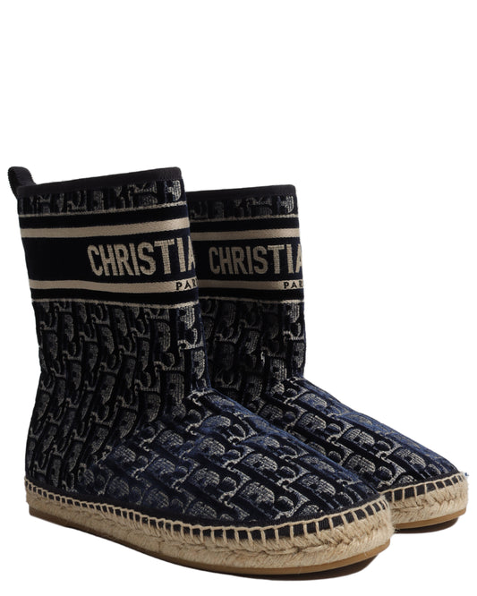 Knit Monogram Boots