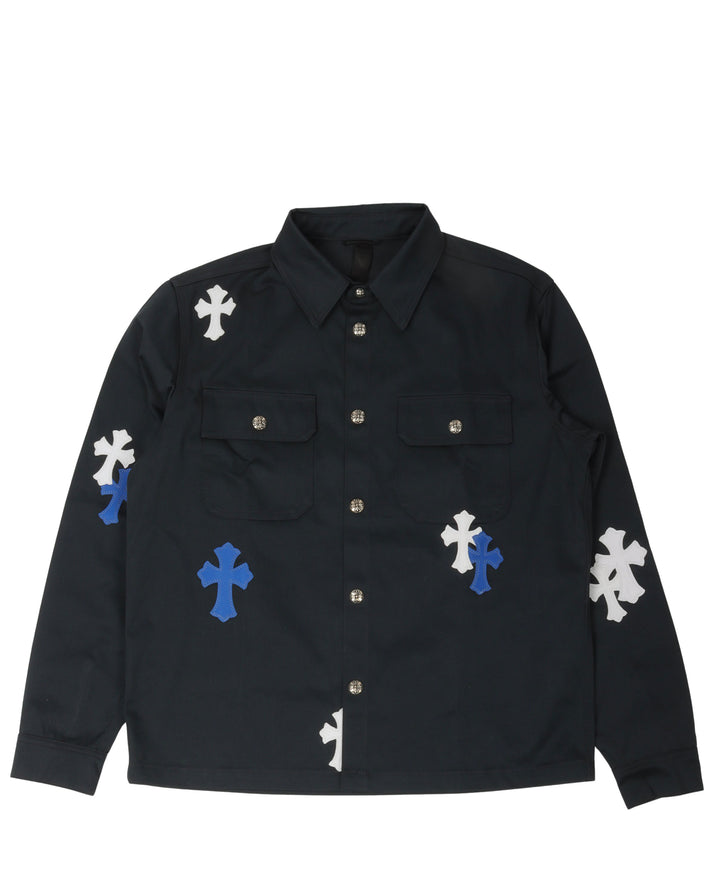 Leather Cross Work Shirt