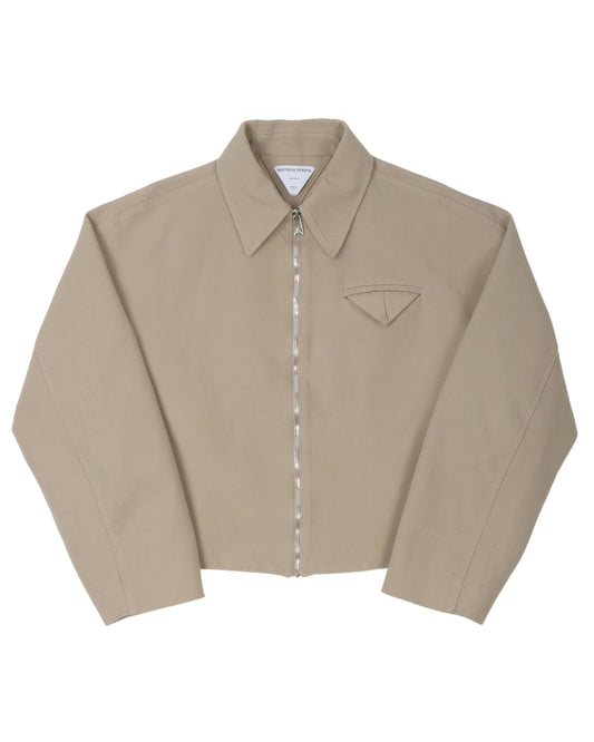 Canvas Zip Up Crop Jacket