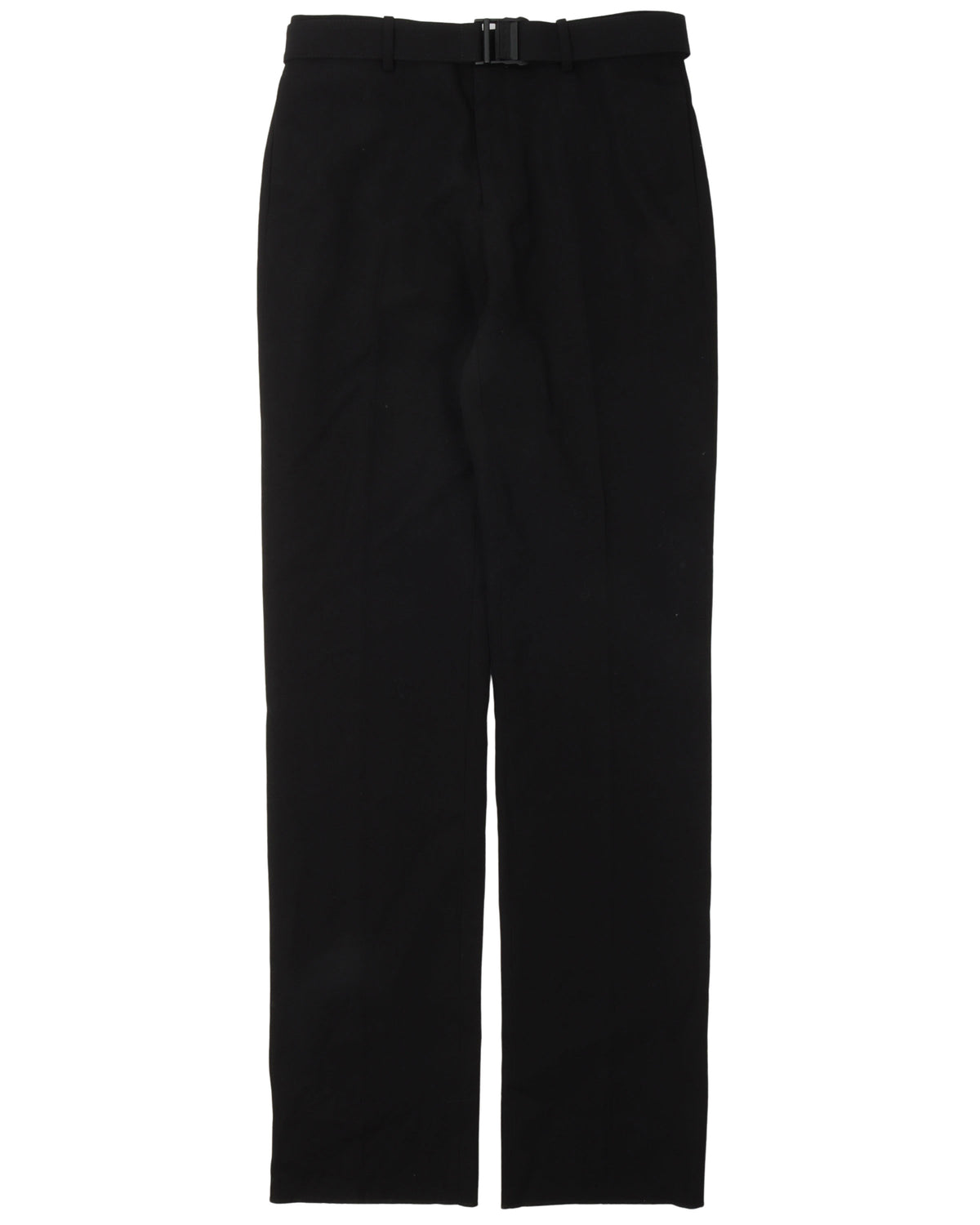 Buckle Belted Wool Pants