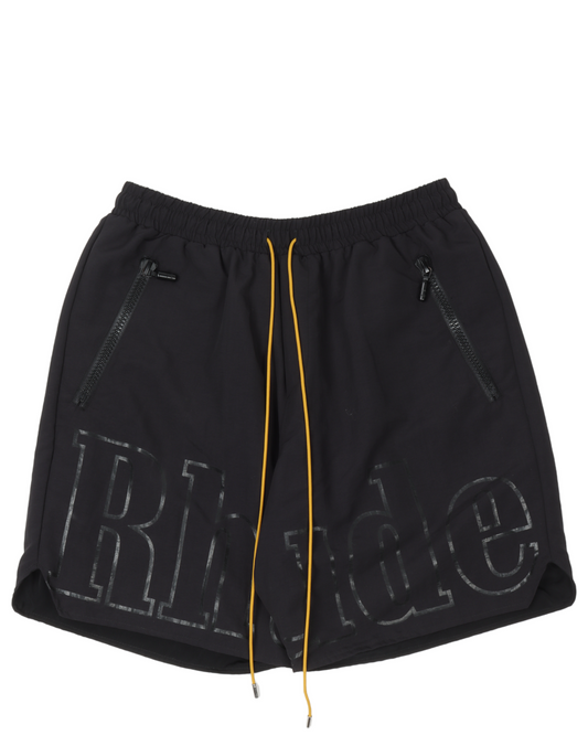 Logo-Print Shell Drawstring Shorts
