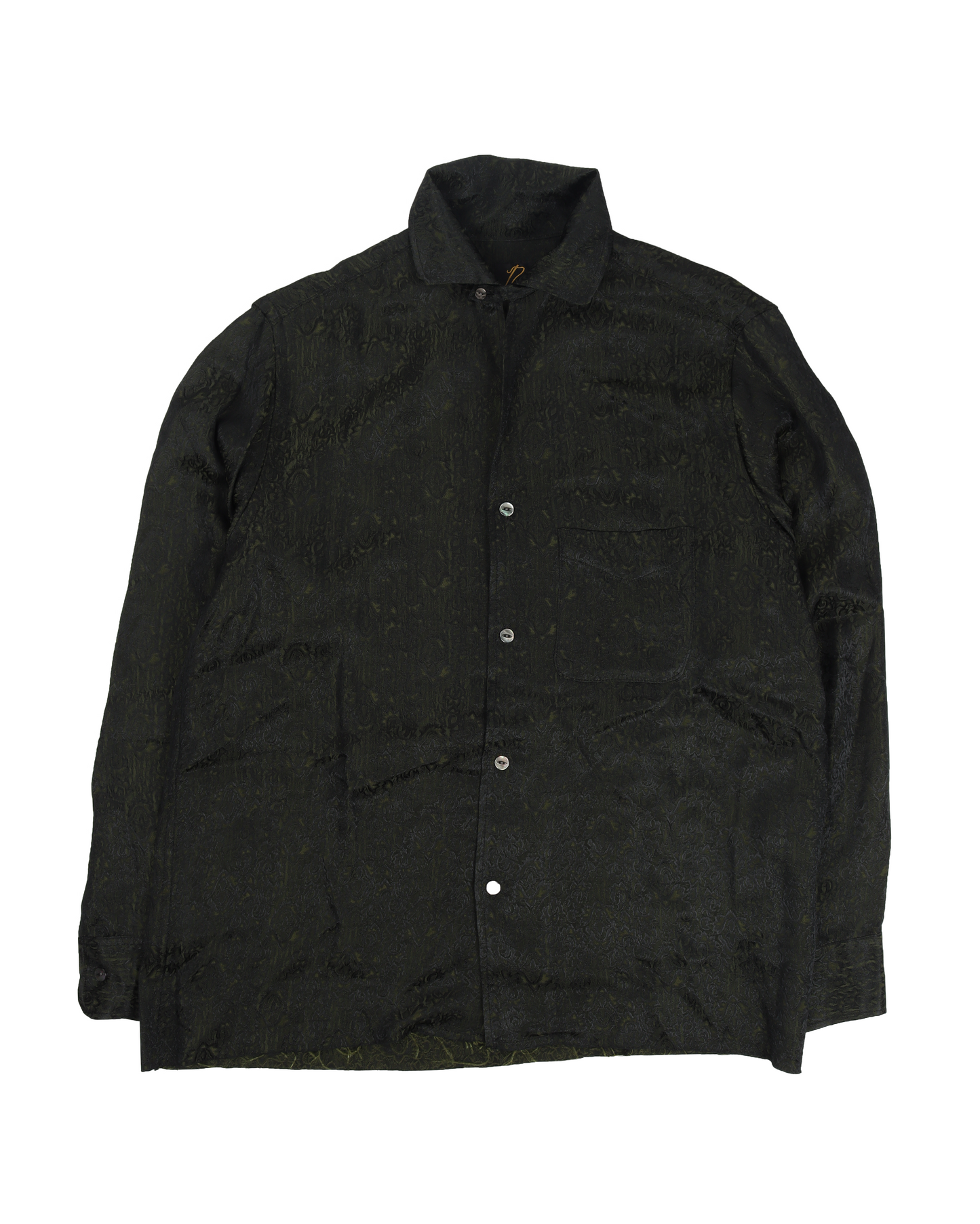Italian Collar Long Sleeve Shirt