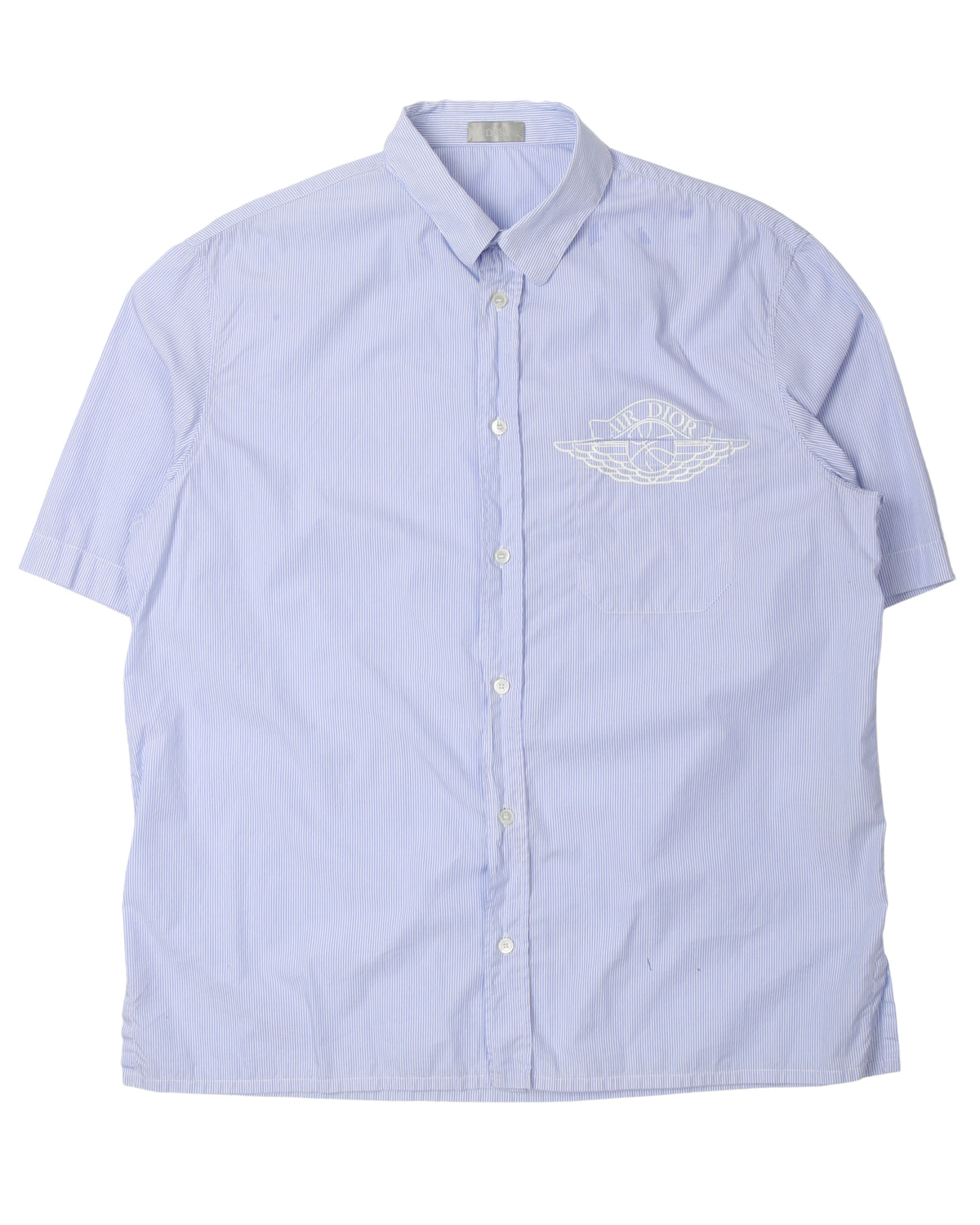 Air Dior Pinstripe Short Sleeve Shirt