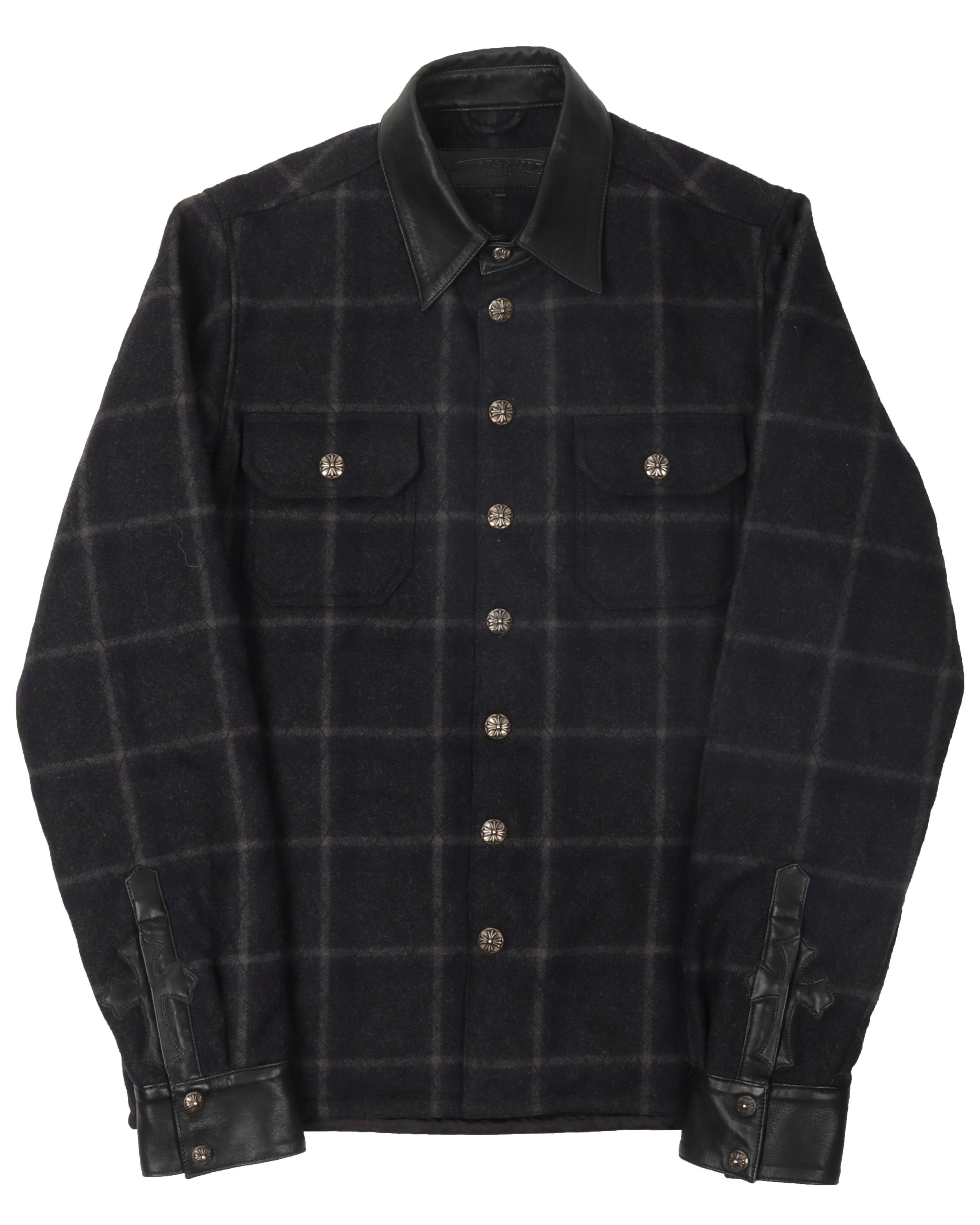 Wool Quilted Flannel Shirt Jacket