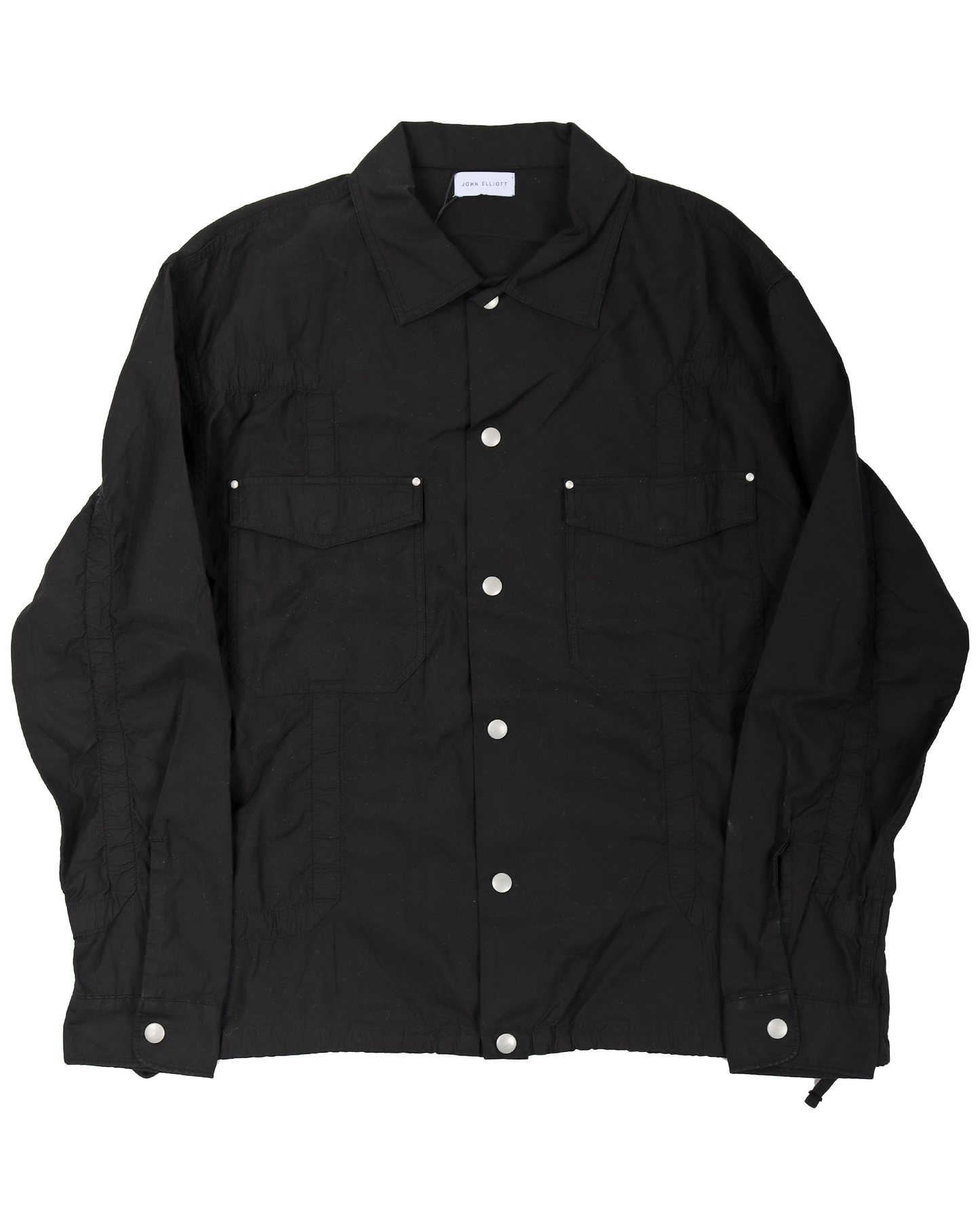 Cotton Poplin Frame Snap Overshirt