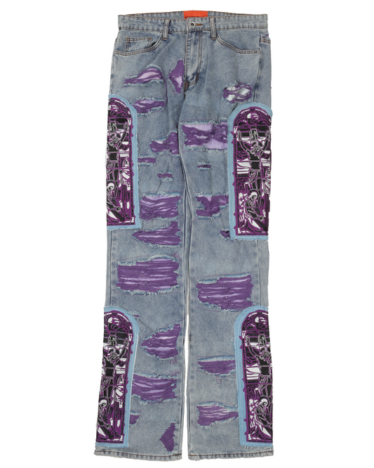 Patch worked Denim Jeans