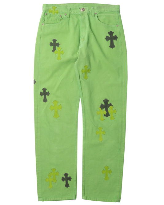 Sex Records Cross Patch Jeans