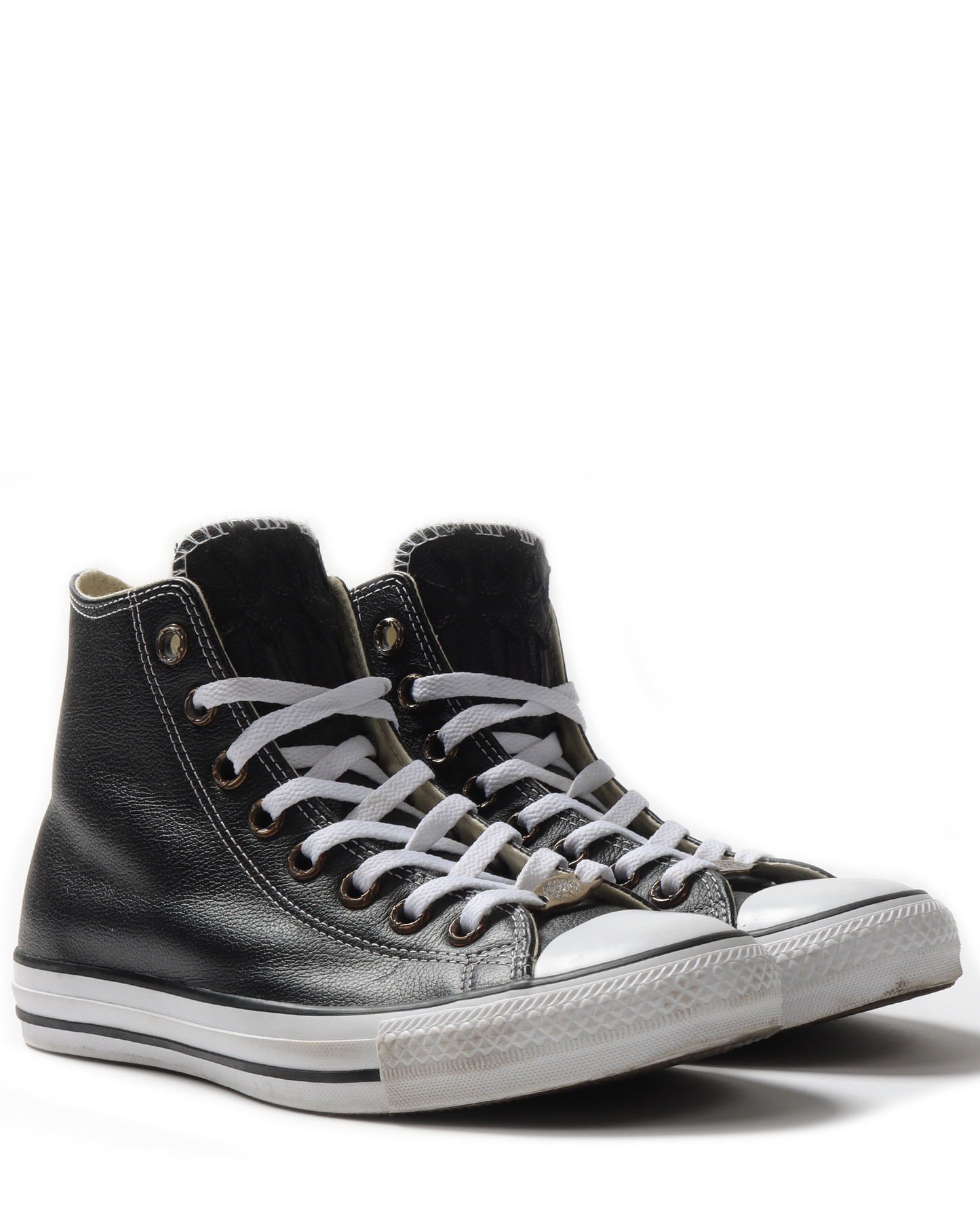 Embellished Cross Patch Leather Converse
