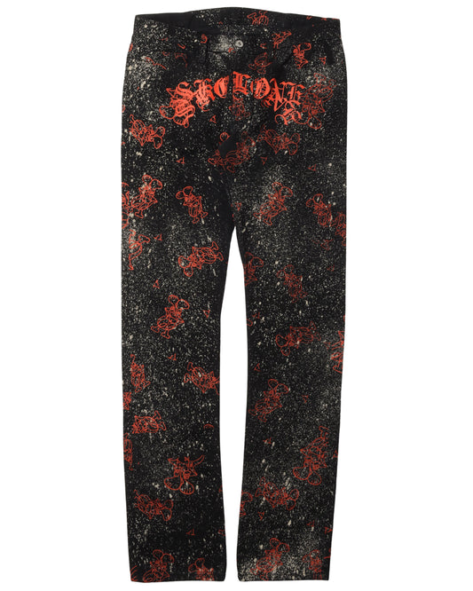 Skoloct Airbrushed Painted Jeans