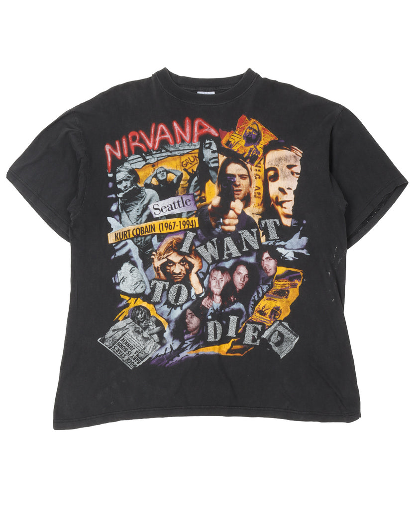 Vintage Nirvana Euro Why? Bootleg T-Shirt