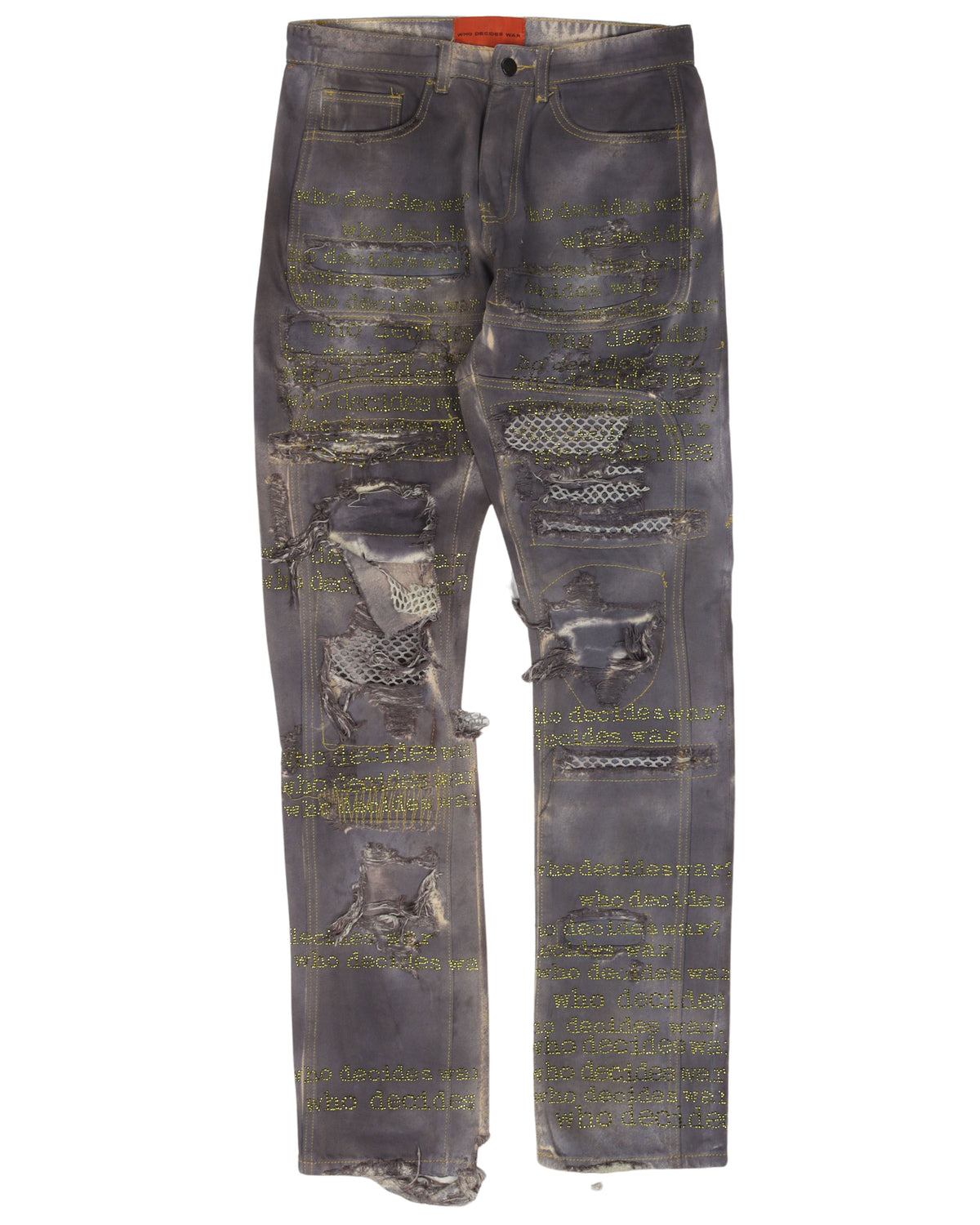 Who Decides War Gold Embroidery Jeans