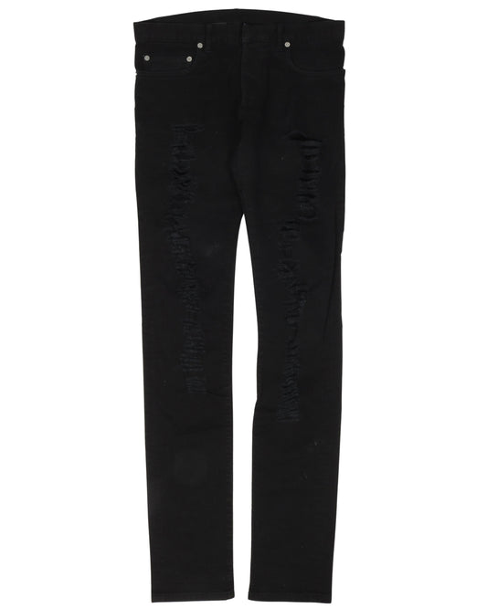 Distressed Black Jeans