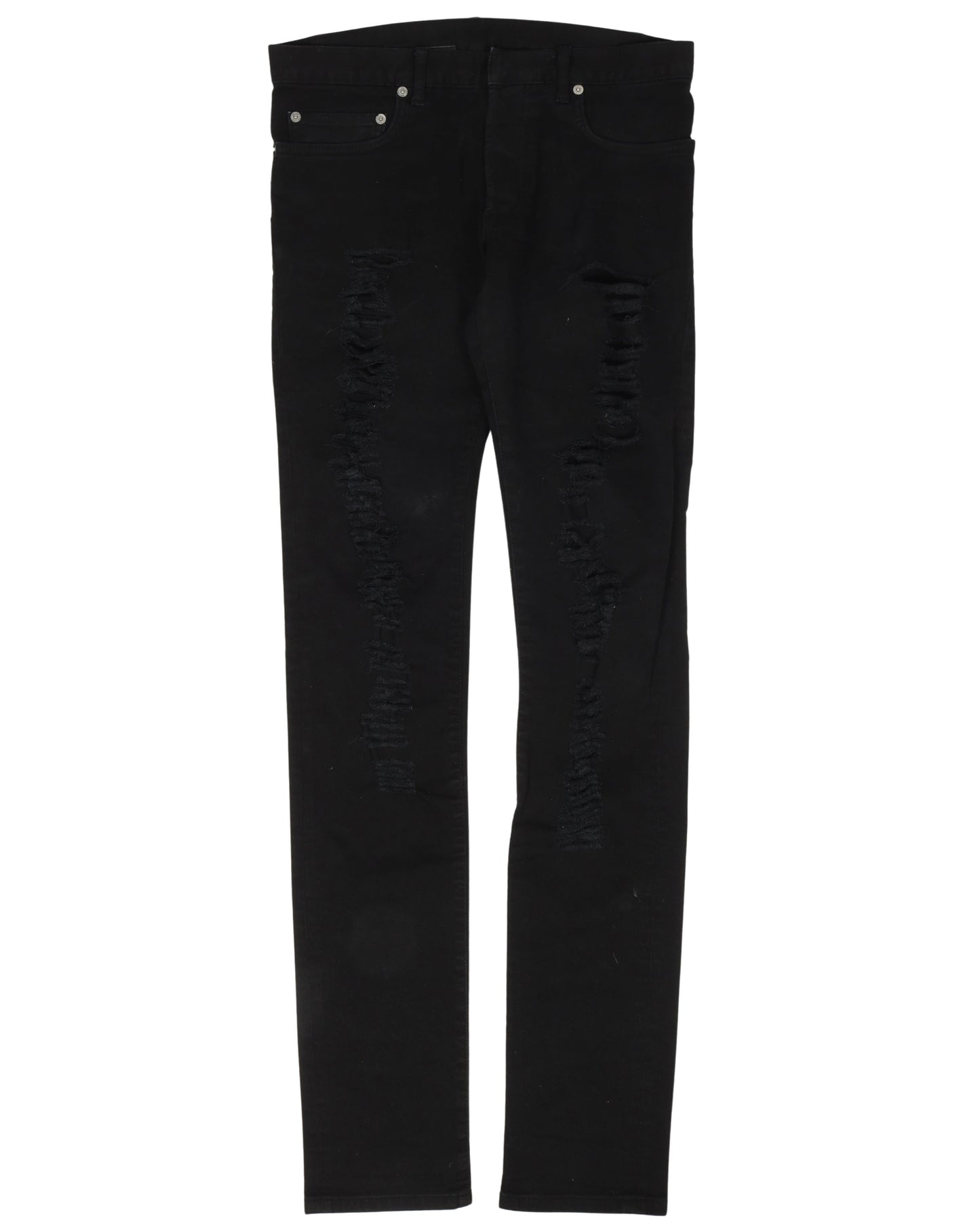 Distressed Black Jeans