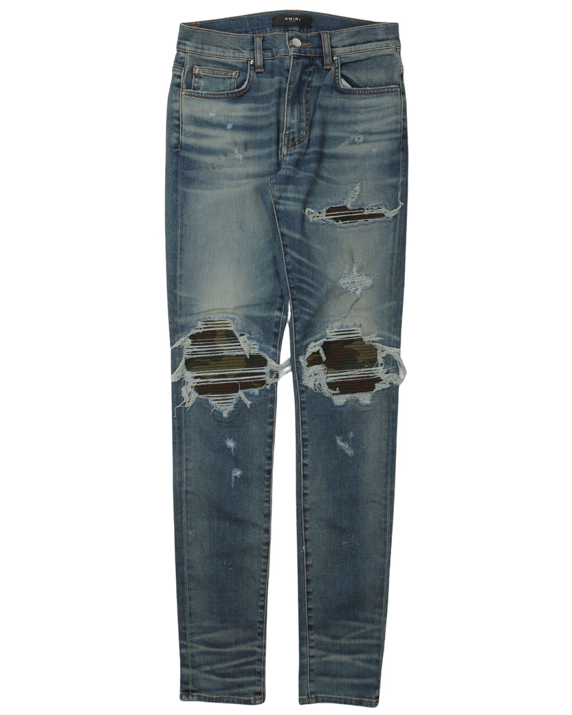 Camo Distressed Jeans