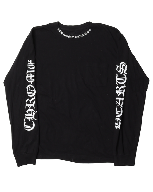 Collar Logo Long Sleeve T-Shirt