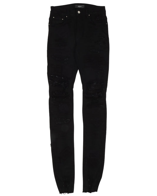 Black Distressed Jeans