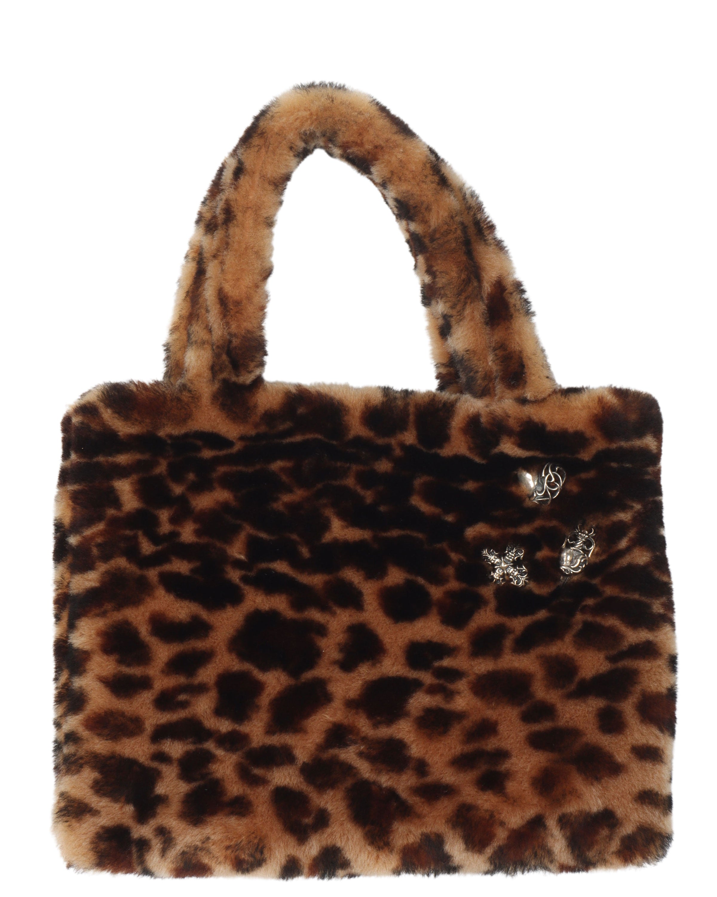 Leopard Fur Mini-Tote Bag