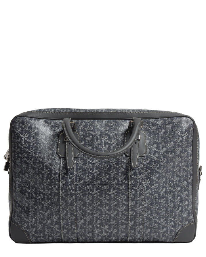 Sold at Auction: GOYARD AMBASSADE Business Hand Bag Brief Case Coated  Canvas Navy Document Case