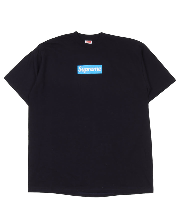 2005 Blue On Blue Box Logo T-Shirt