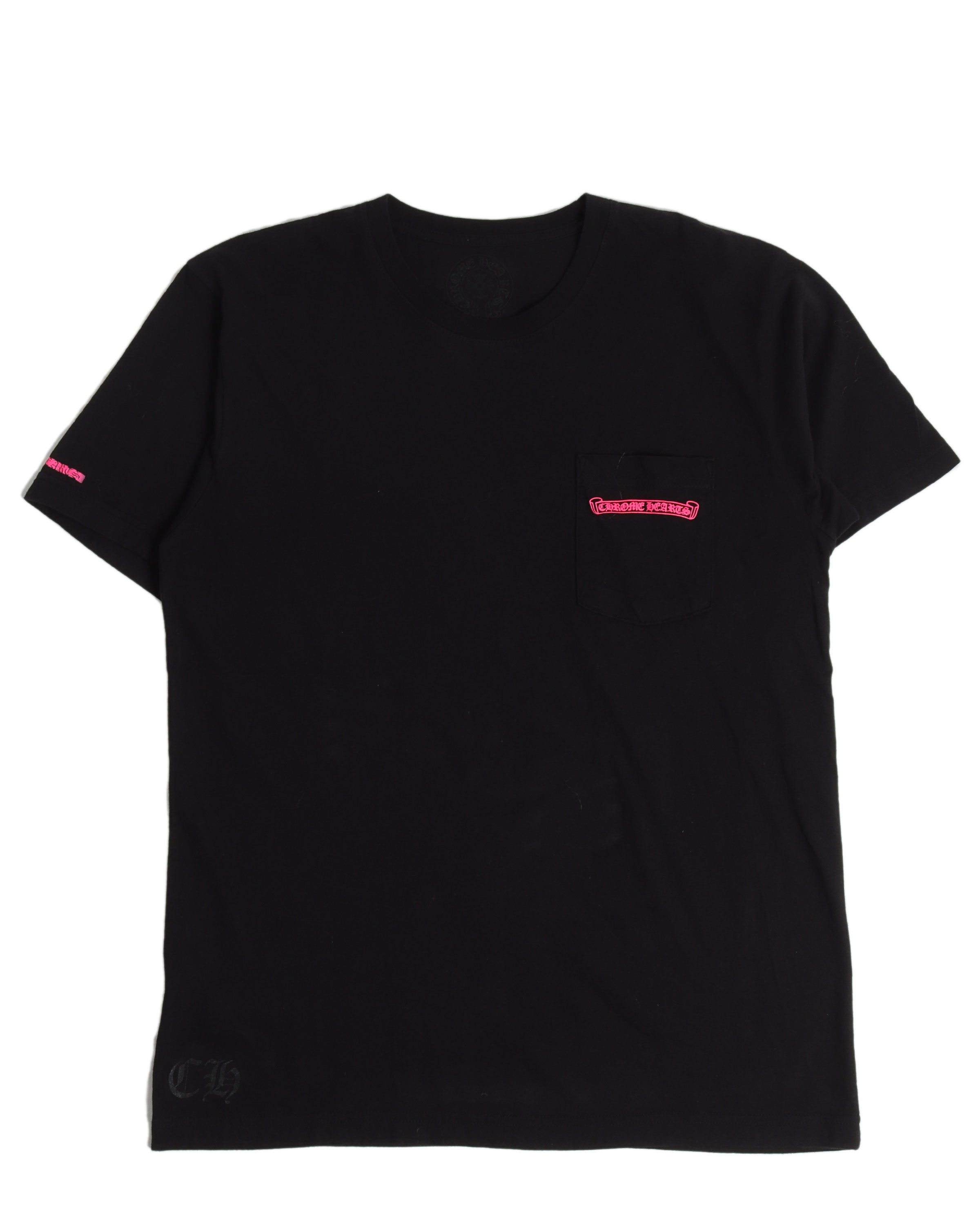 Pink Vertical Logo T-Shirt