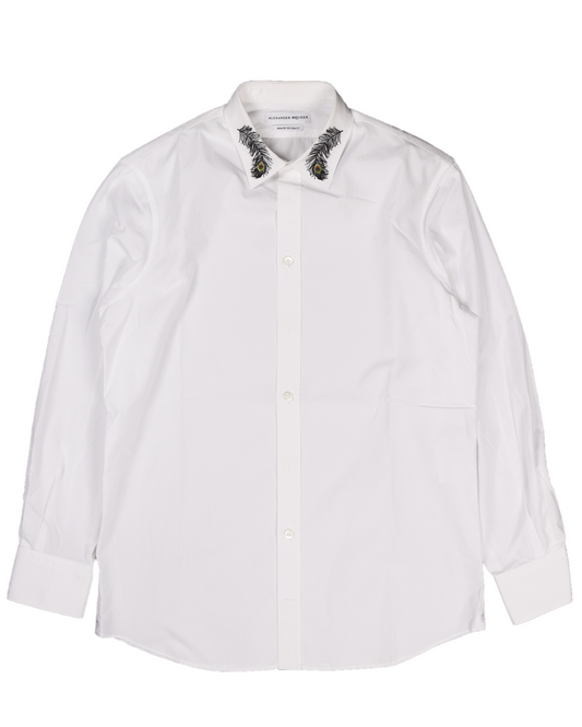 Peacock Feather Collared Shirt