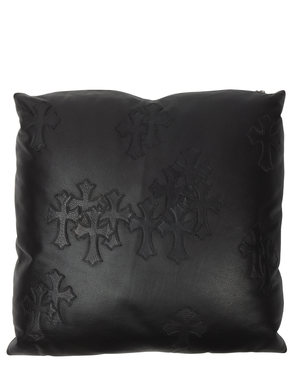 Leather Cross Patch Pillow