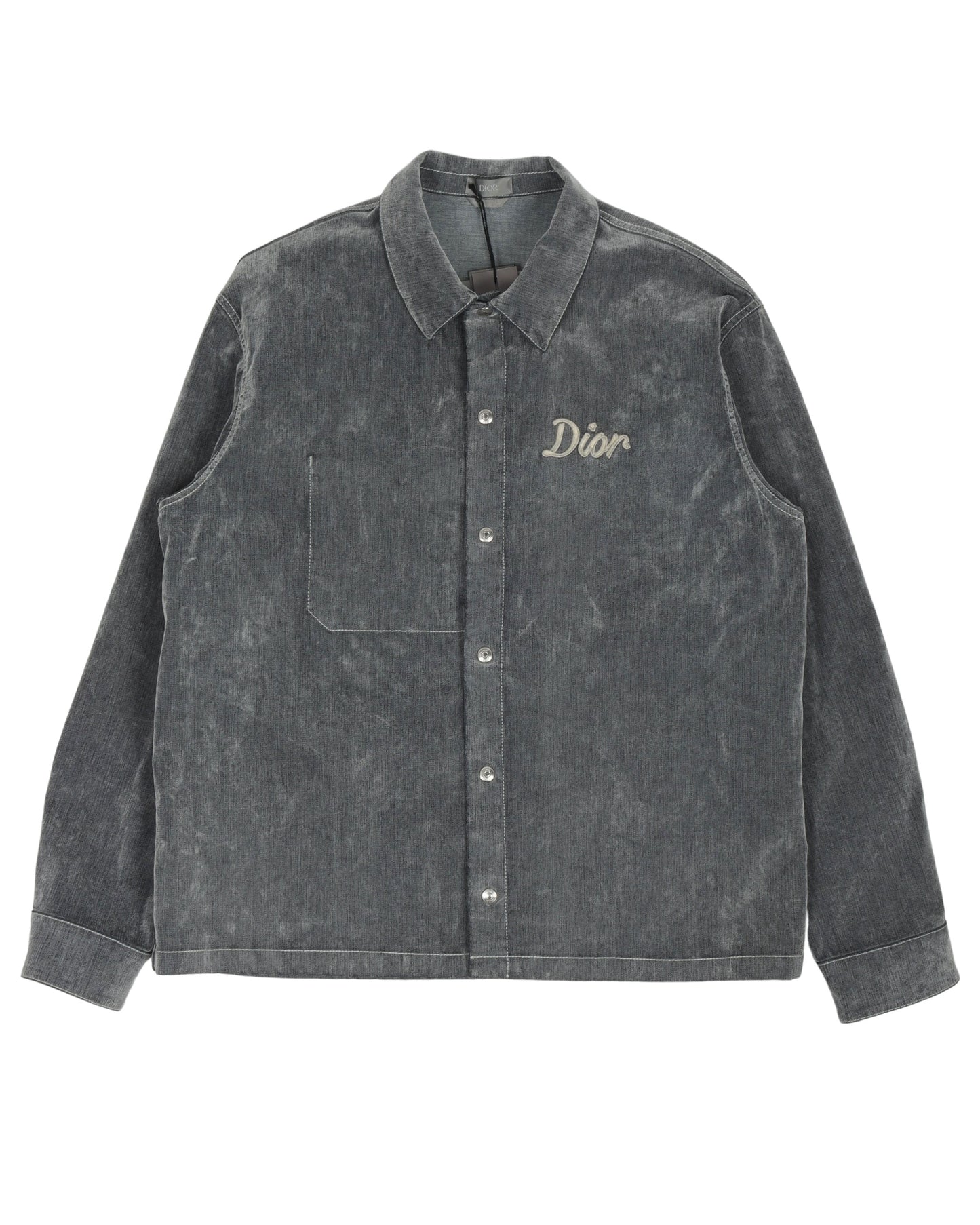 Grey Long Sleeve Button Shirt