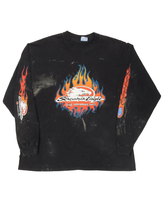 Harley Davidson Eagle Flame Long Sleeve T-Shirt