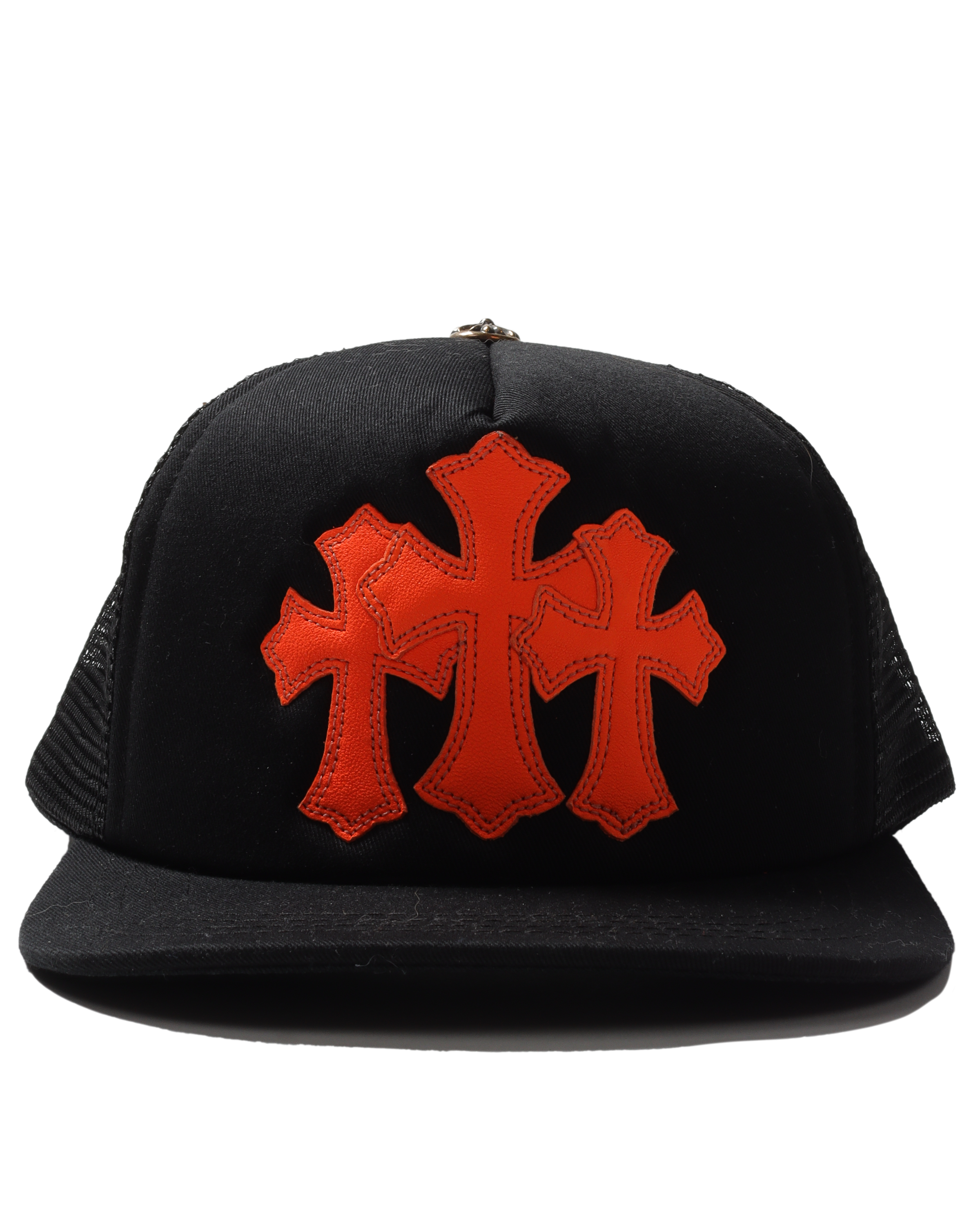 Orange Cemetery Cross Patch Hat