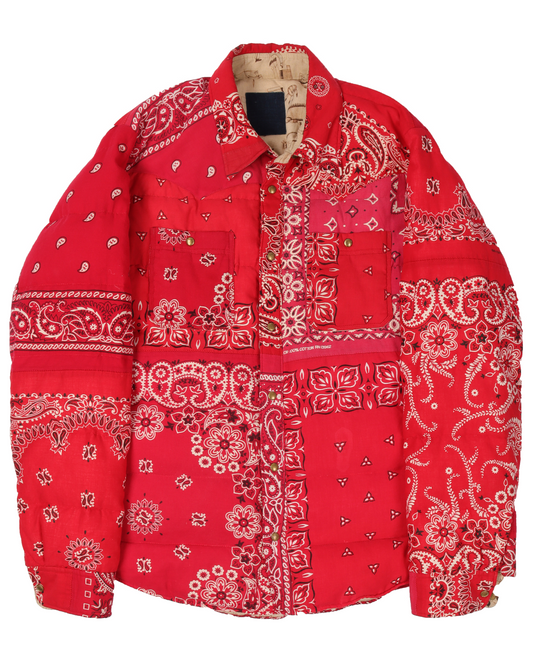 FW 2012 Red Bandana Kerchief Down Jacket