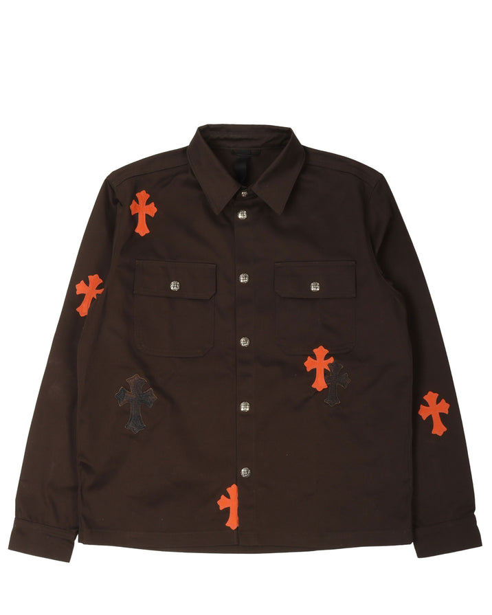 Leather Cross Work Shirt