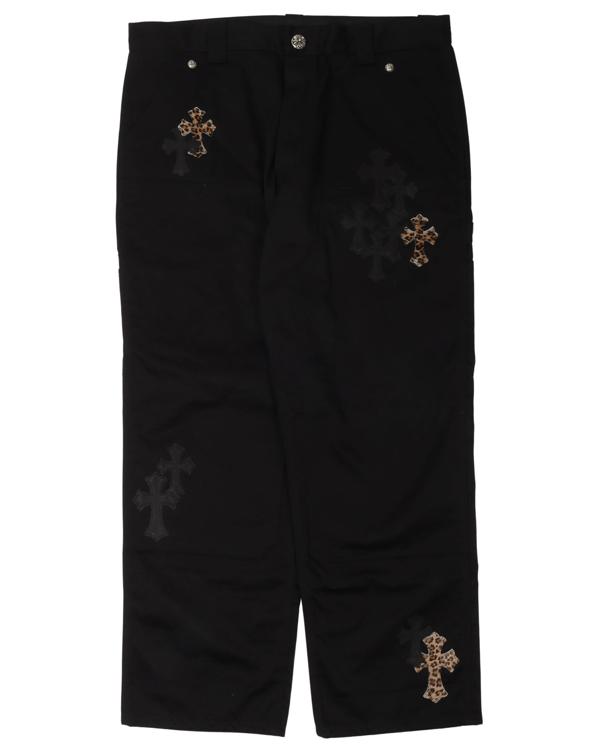 Double Knee Cross Patch Pants