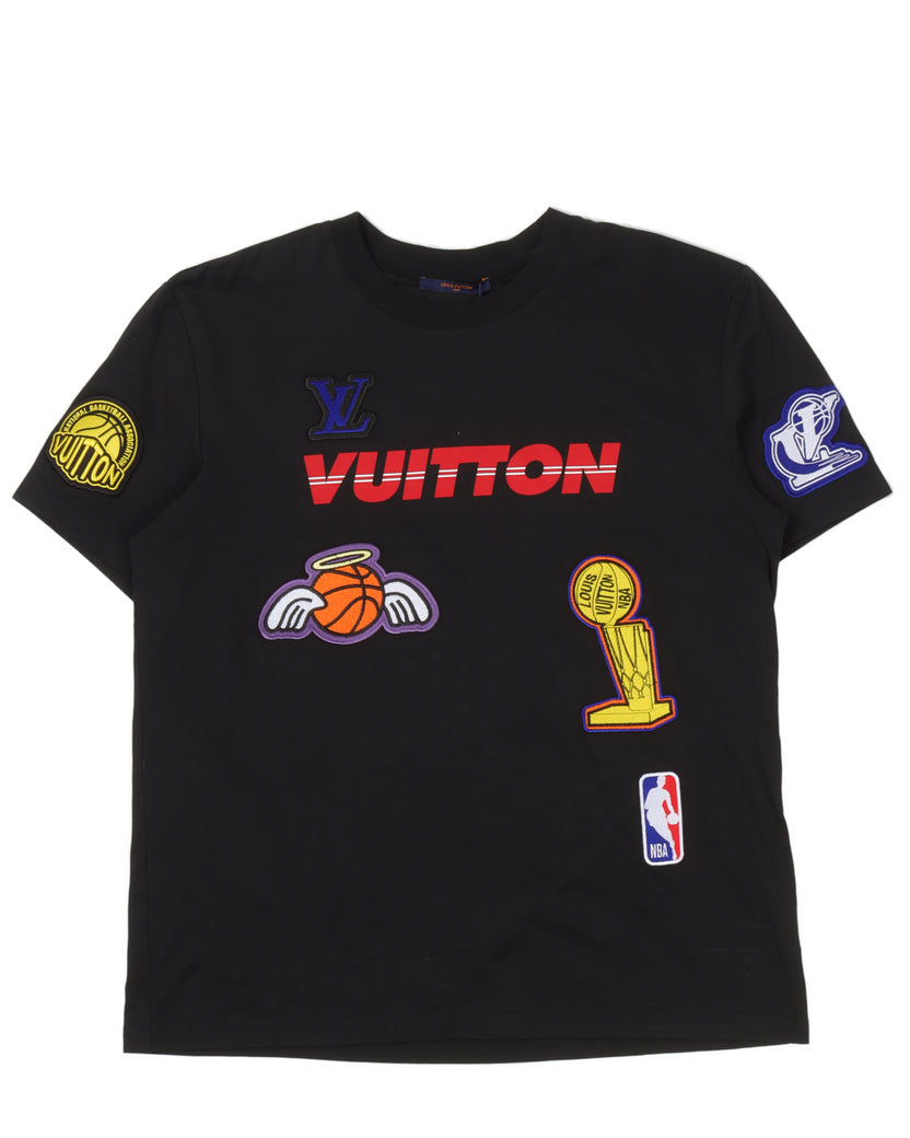 Louis Vuitton x NBA 2021 Multi-Logo T-Shirt - Black T-Shirts, Clothing -  LVNBA20131