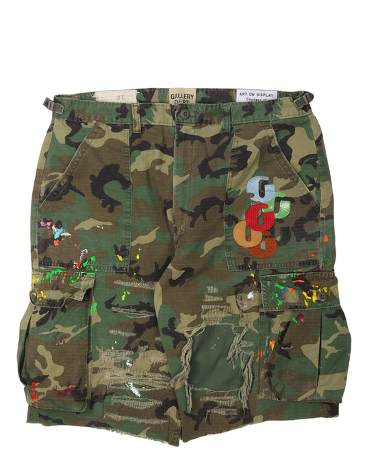 Camouflage "G" Patch Cargo Shorts
