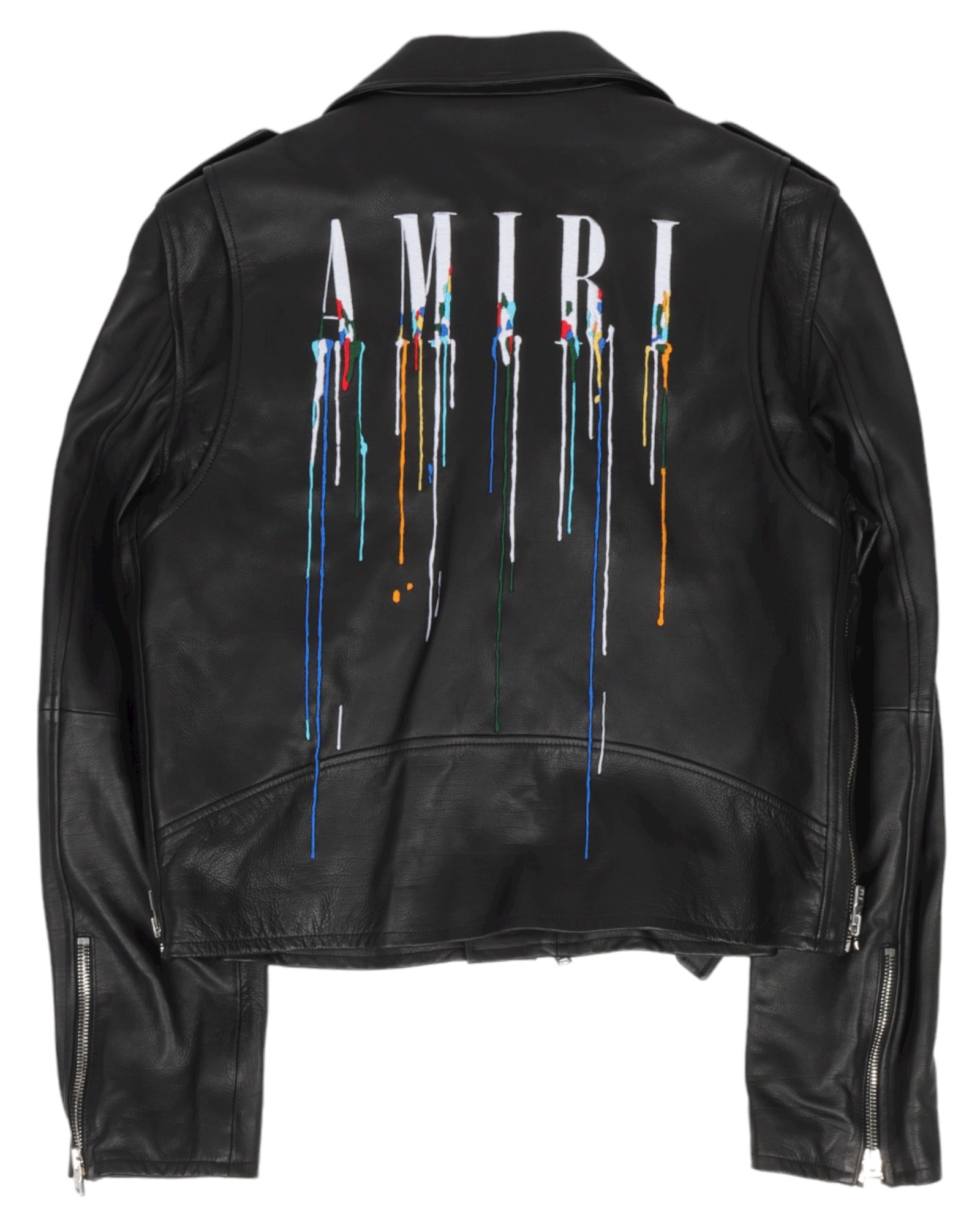 Paint Drip Perfecto Leather Jacket