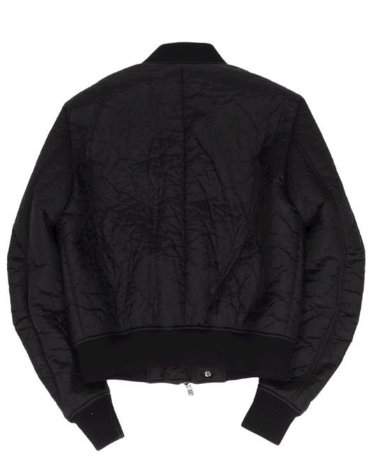 Crinkle Nylon Bomber Jacket