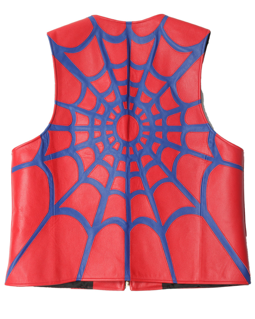 Vanson SS21 Leather Spiderweb Vest