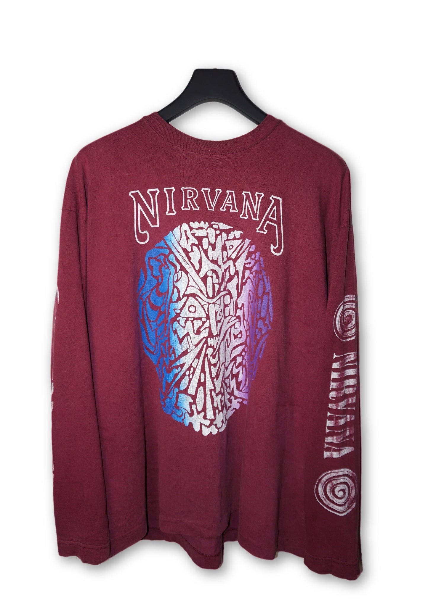 Vintage L/S Nirvana Burgundy Nevermind Tee