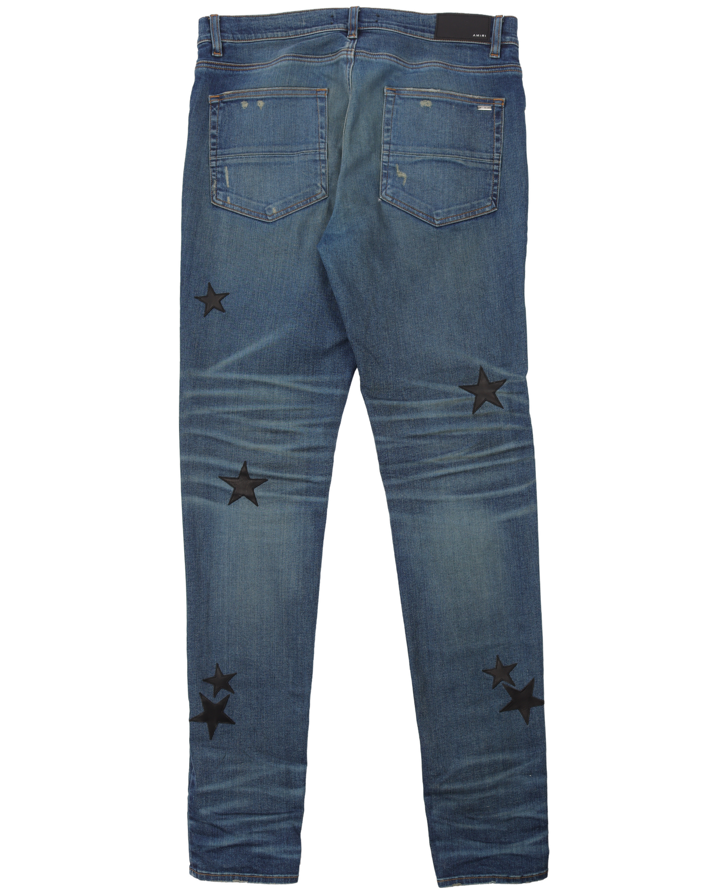 Star Leather Patch Denim
