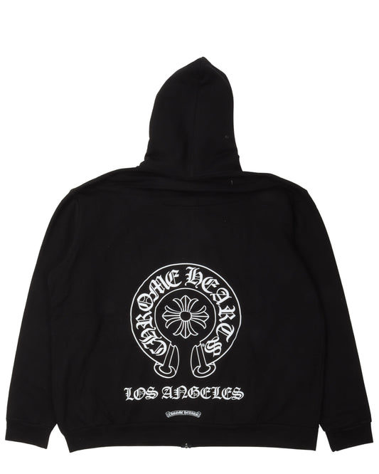 Los Angeles Exclusive Horseshoe Logo Zip-Up Hoodie