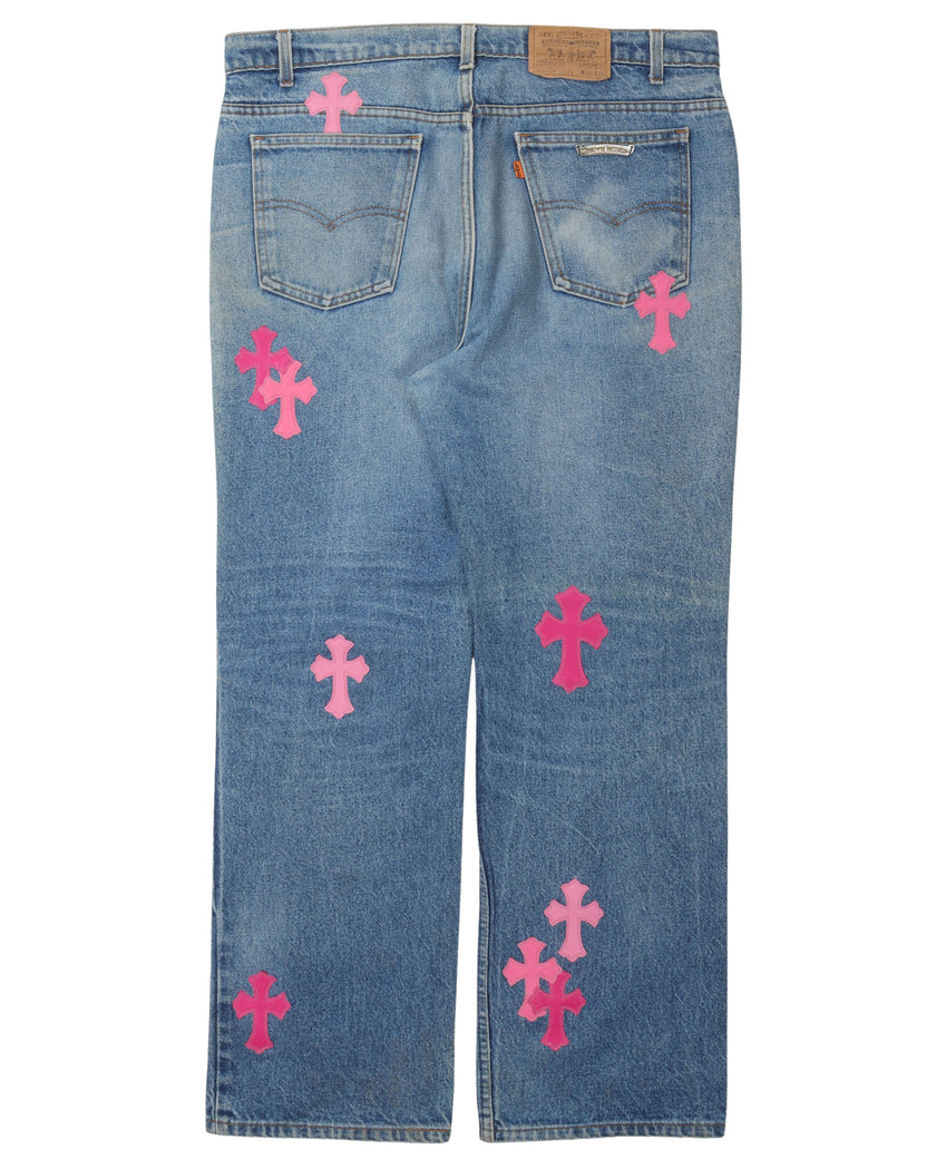 Levi's Pink Cross Patch Jeans