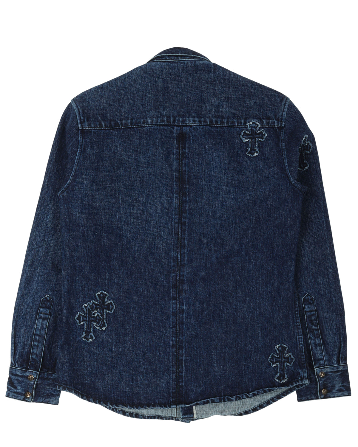 Cross Patch Denim Button Up