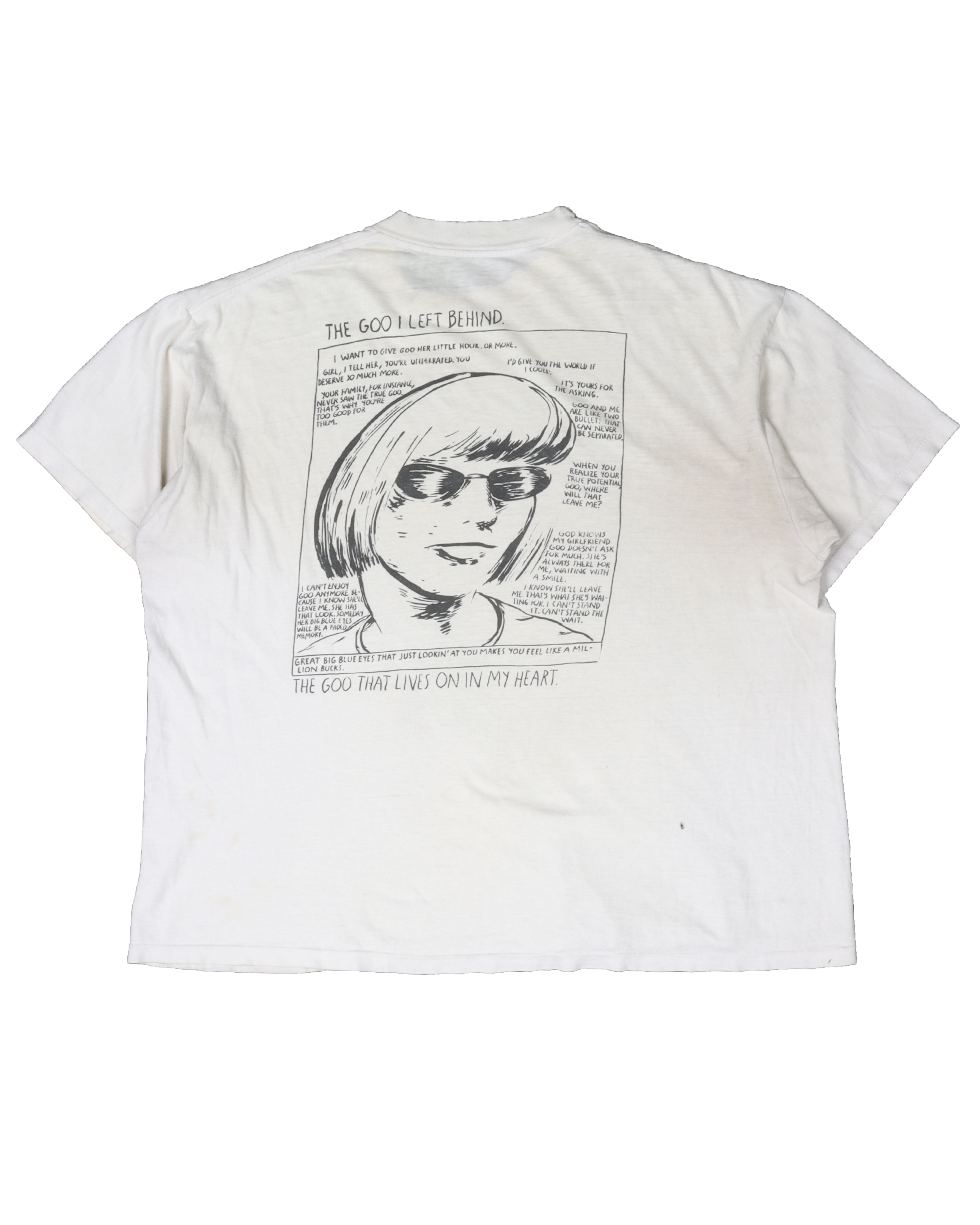 Sonic Youth 1991 "In GOO" T-Shirt by Raymond Pettibon (Euro Verison)