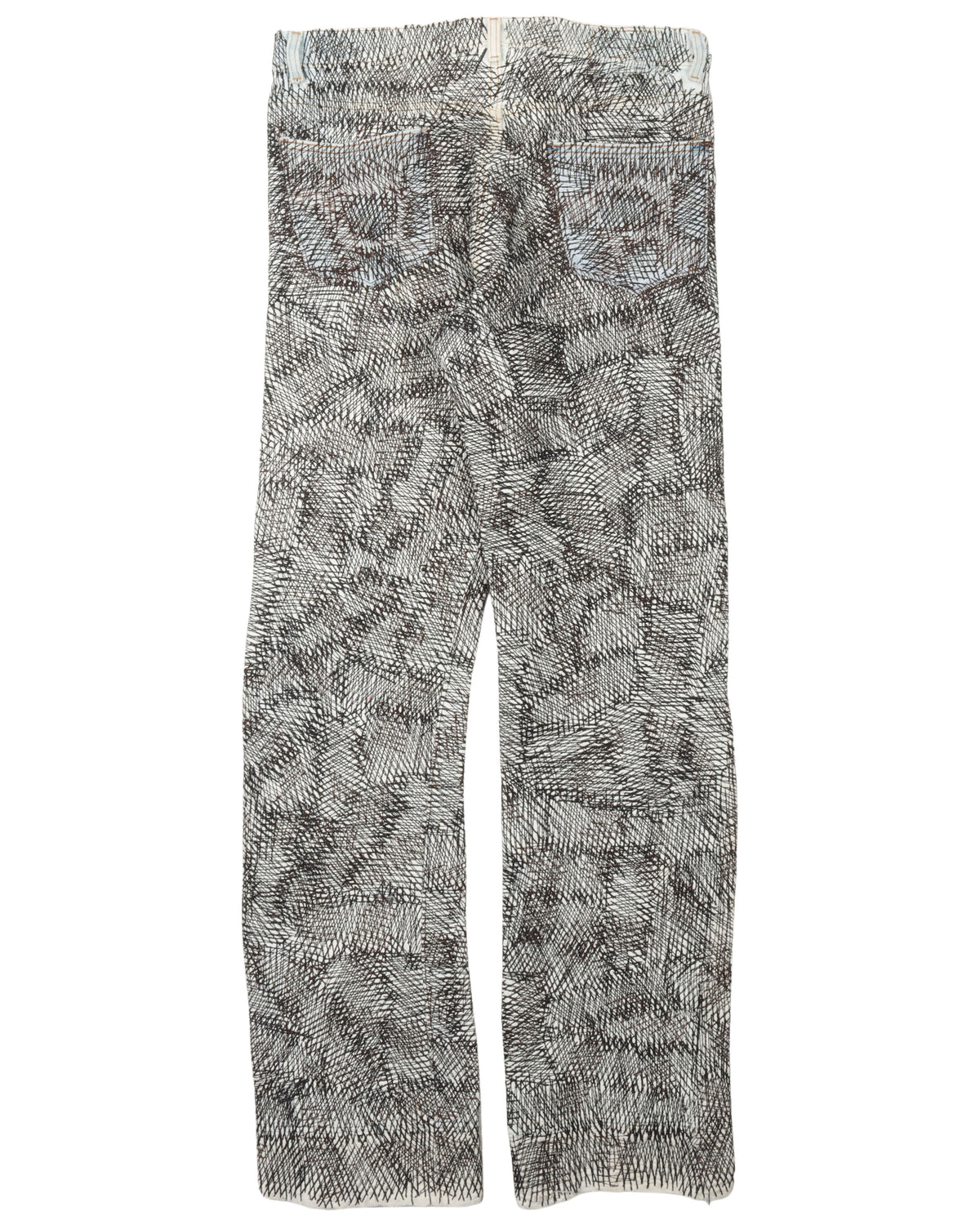 Circus Stitch Black and White Jeans