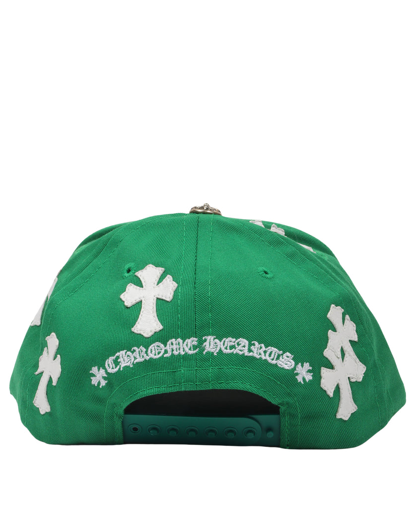 Green Leather Cross Hat