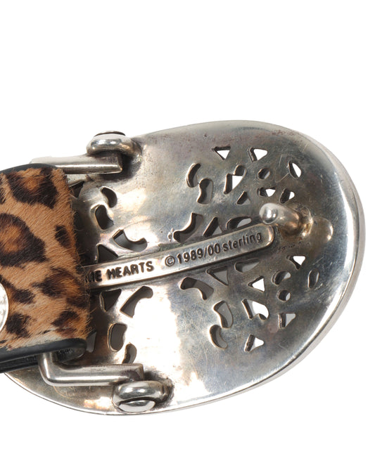 Pony Hair Cheetah Print Belt