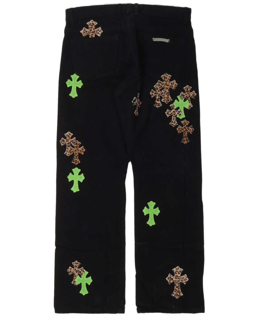 Cheetah Cross Patch Jeans w/ 35 Cross Patches