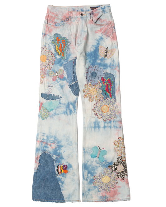 Tie Dye Flare Denim