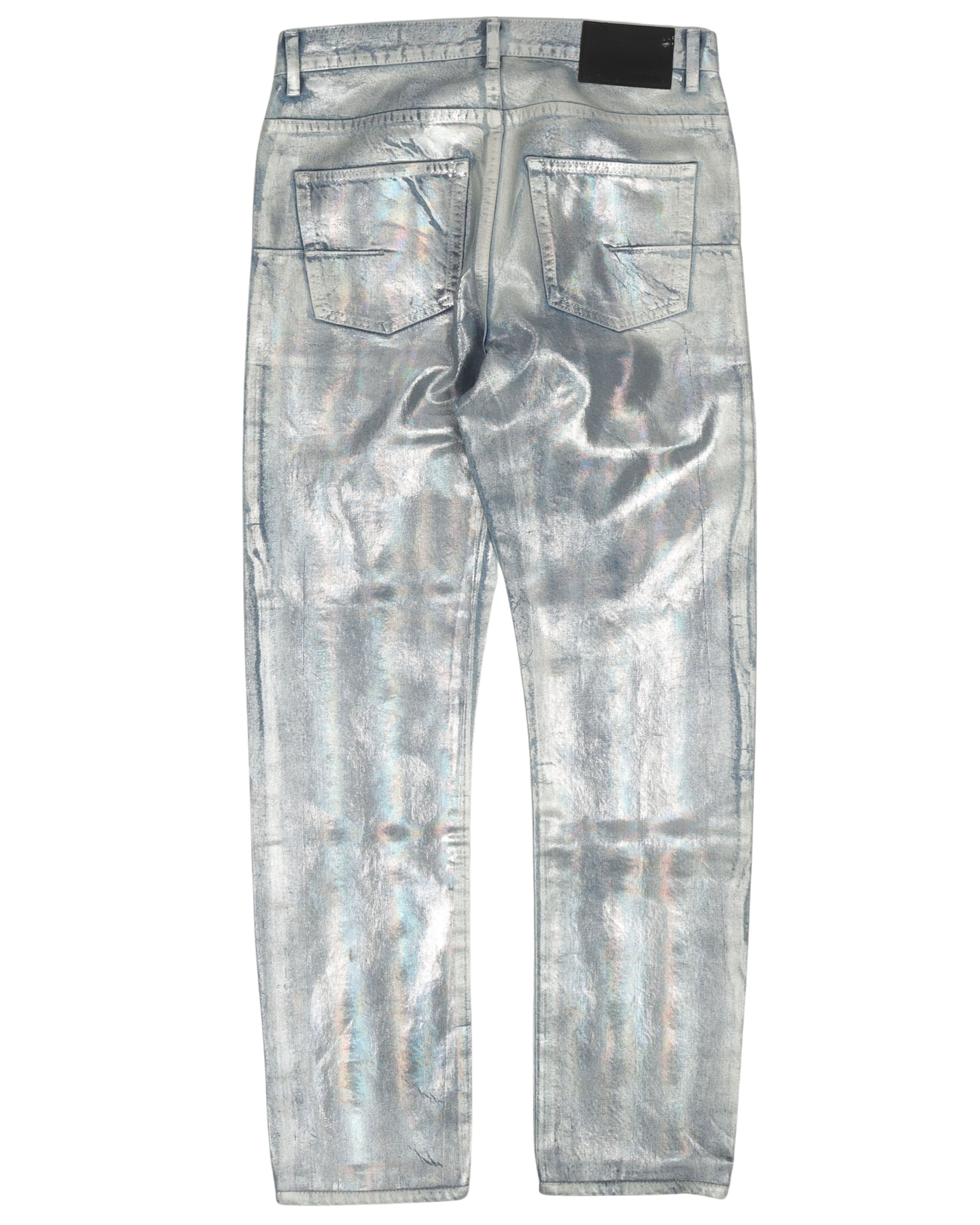 Metallic Waxed Jeans