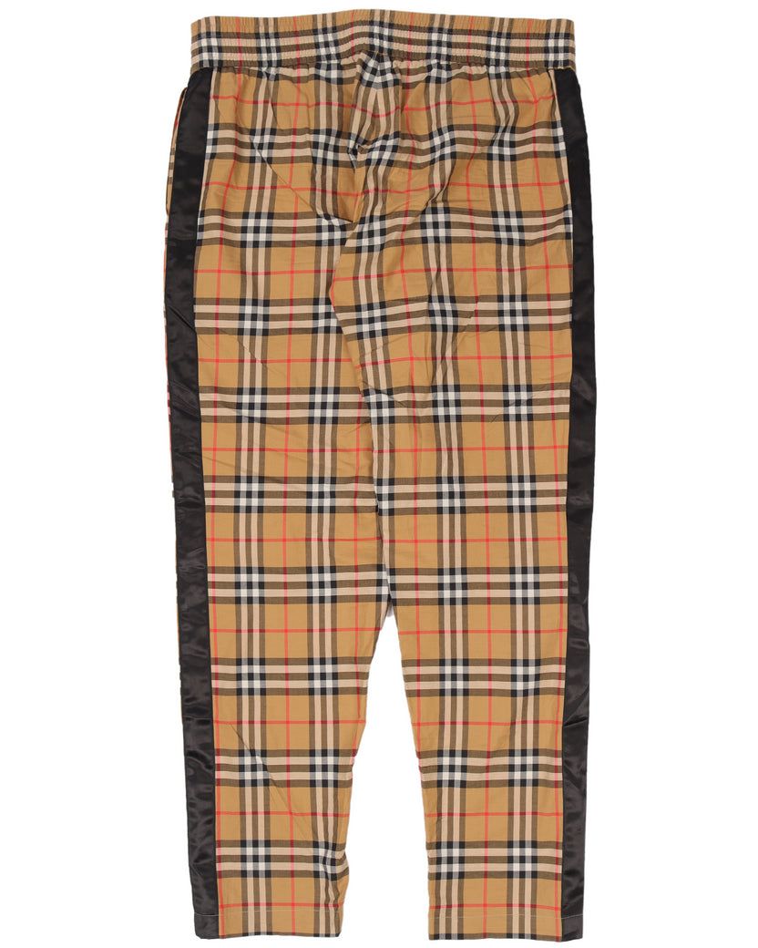 Side-Stripe Vintage Check Trousers